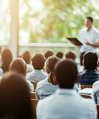 Diverse Audience Attended a Conference Weiterbildung mit Publikum und Lehrer